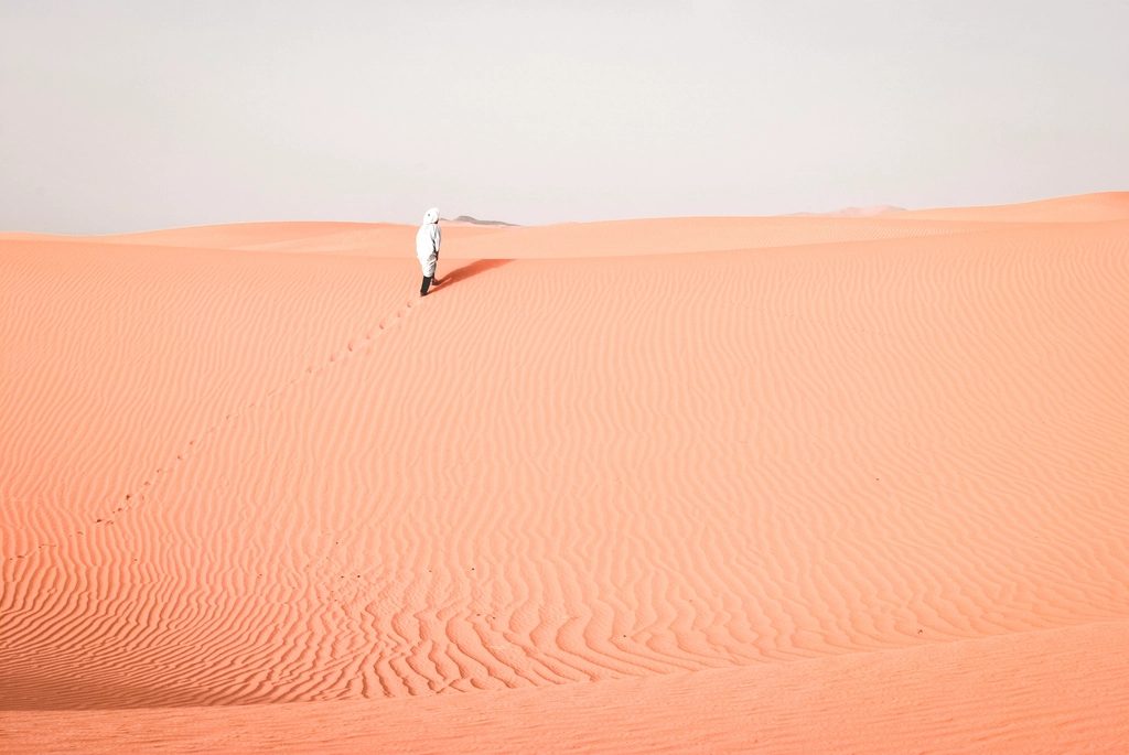 Rippled sand dunes at Erg Chebbi in southern Morocco